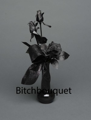 Black Rose Bud Vase